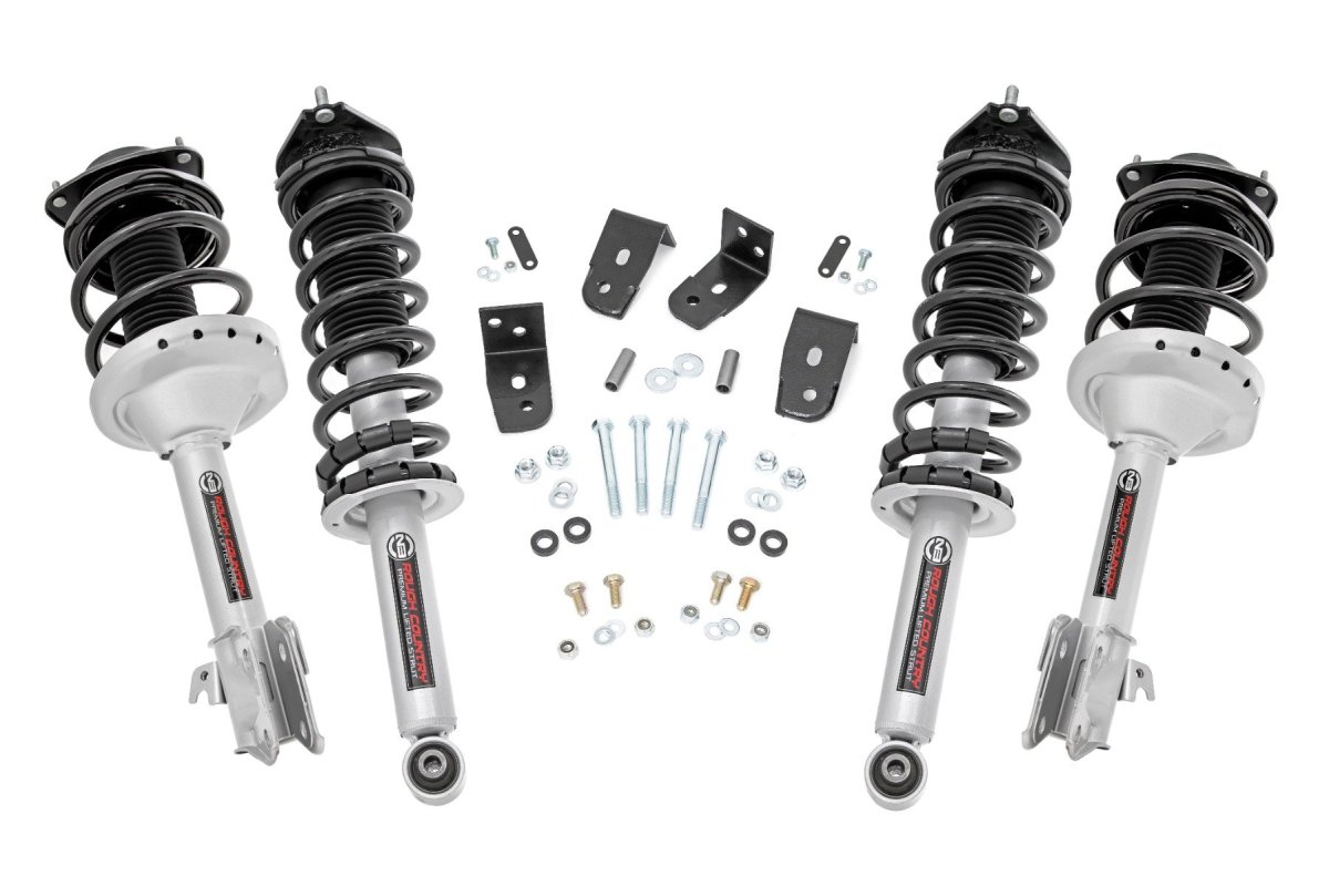 Subaru Forester Suspension Lift Kit - Rough Country - 2 Inch Lift + Loaded Strut - Black - '14-'18 Subaru Forester Suspension Lift Kit - Rough Country - 2 Inch Lift + Loaded Strut - Black - '14-'18